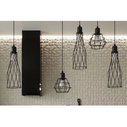 Подвесная люстра SUBA 4xE27/15W/230V черный
