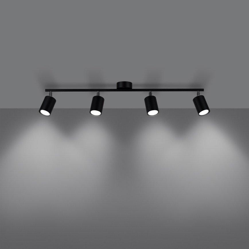 Точечный светильник LEMMI 4xGU10/10W/230V черный