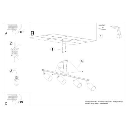 Точечный светильник LEMMI 4xGU10/10W/230V черный