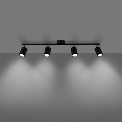 Точковий світильник LEMMI 4xGU10/10W/230V чорний