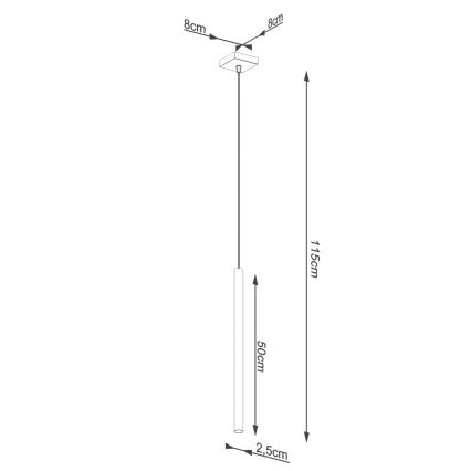 Підвісна люстра PASTELO 1xG9/8W/230V золотий