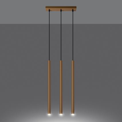 Підвісна люстра PASTELO 3xG9/8W/230V золотий