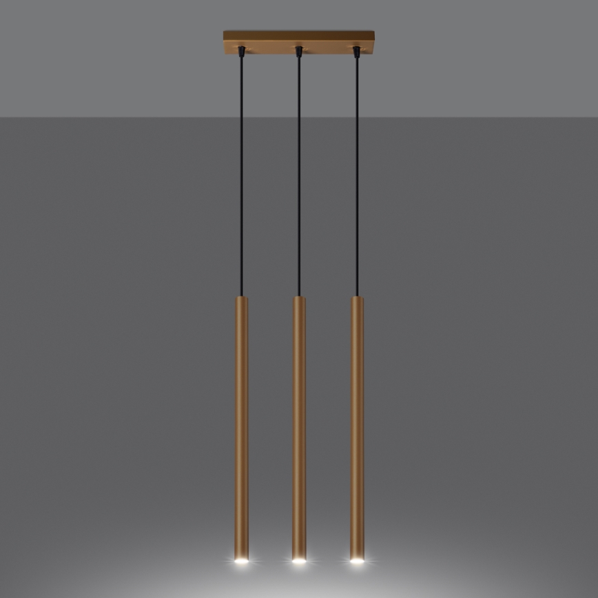 Підвісна люстра PASTELO 3xG9/8W/230V золотий
