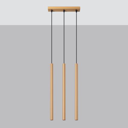 Підвісна люстра PASTELO 3xG9/8W/230V золотий