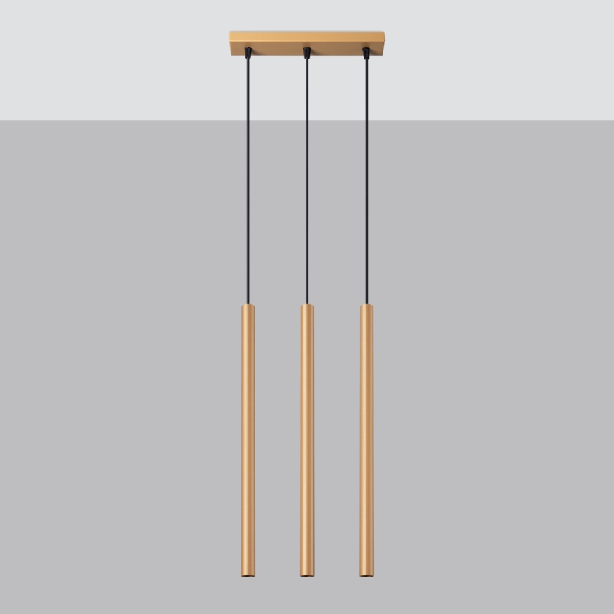 Підвісна люстра PASTELO 3xG9/8W/230V золотий