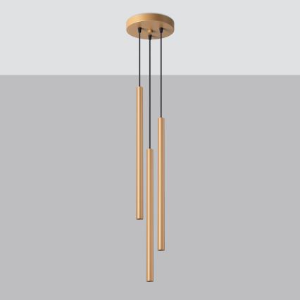 Підвісна люстра PASTELO 3xG9/8W/230V золотий