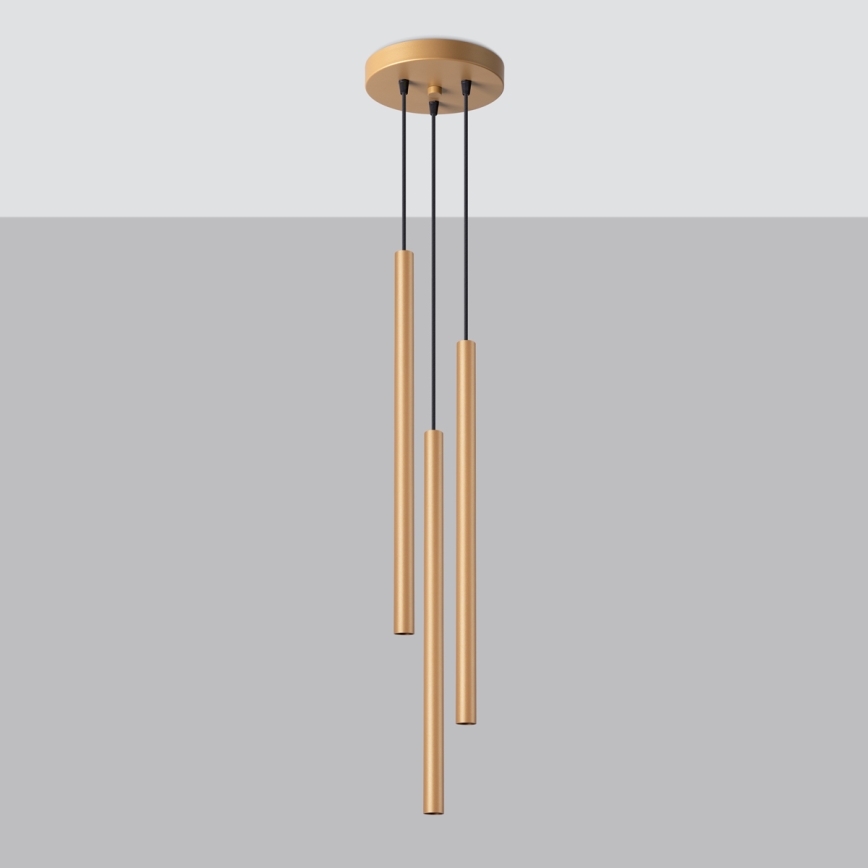 Підвісна люстра PASTELO 3xG9/8W/230V золотий