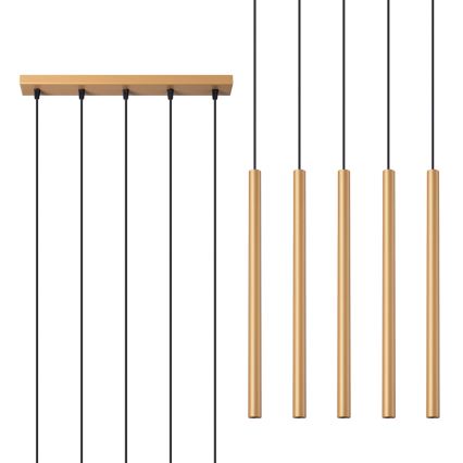 Підвісна люстра PASTELO 5xG9/8W/230V золотий