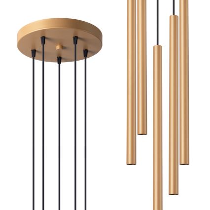 Підвісна люстра PASTELO 5xG9/8W/230V золотий