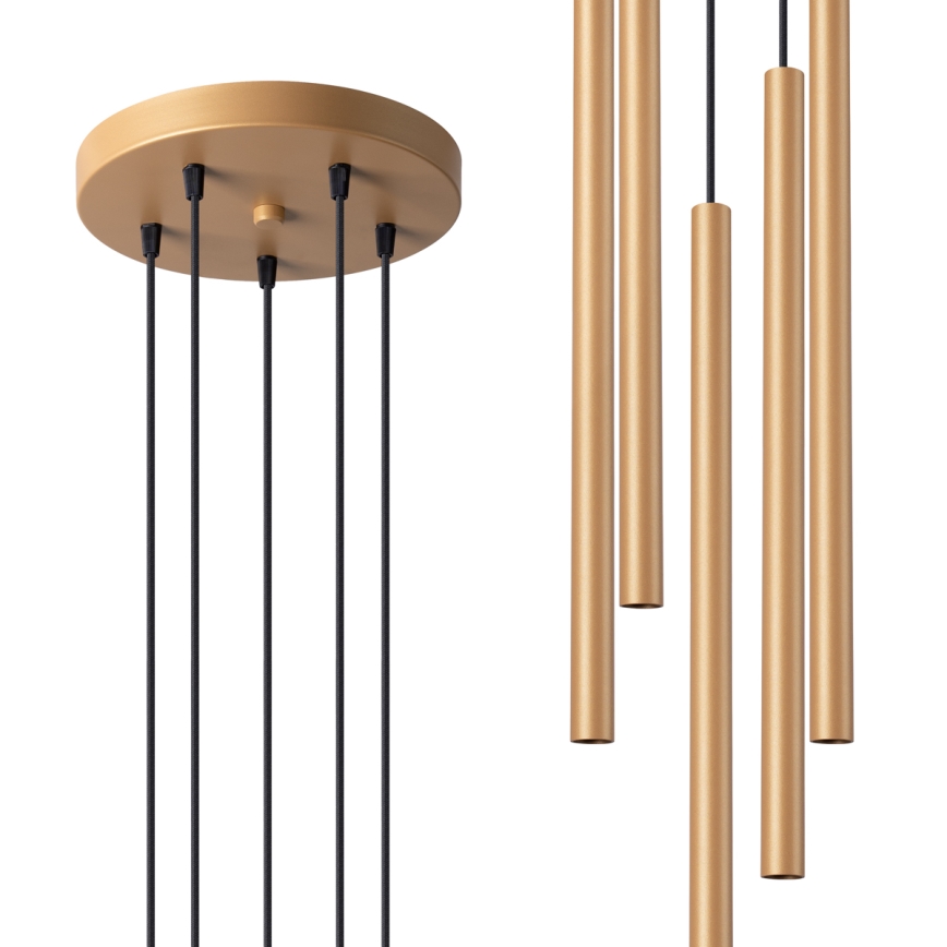 Підвісна люстра PASTELO 5xG9/8W/230V золотий