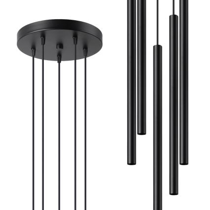 Підвісна люстра PASTELO 5xG9/8W/230V чорний