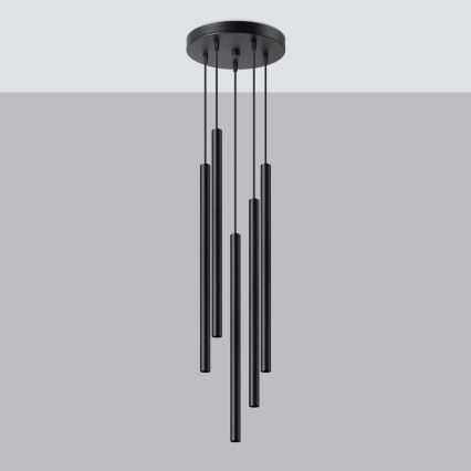 Подвесная люстра PASTELO 5xG9/8W/230V черный