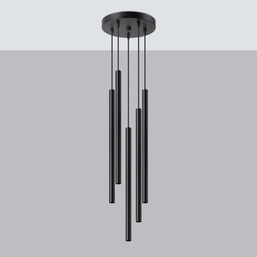 Подвесная люстра PASTELO 5xG9/8W/230V черный
