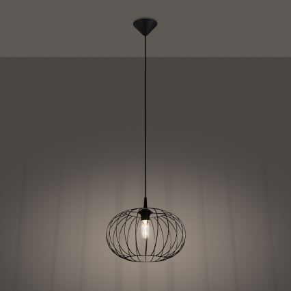 Підвісна люстра TSUNO 1xE27/15W/230V чорний