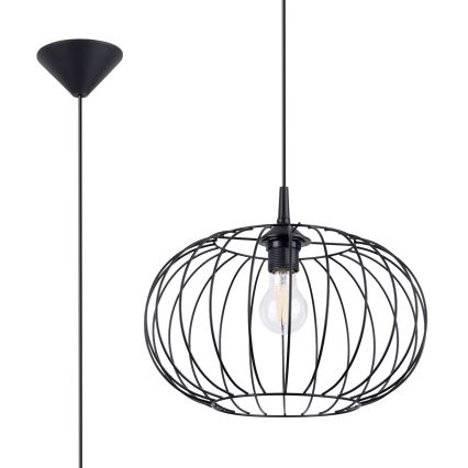 Підвісна люстра TSUNO 1xE27/15W/230V чорний