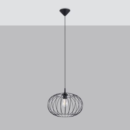 Подвесная люстра TSUNO 1xE27/15W/230V черный
