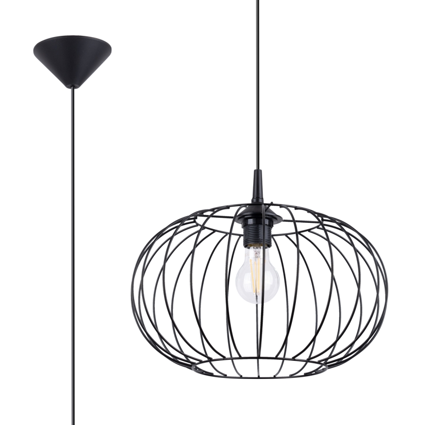 Подвесная люстра TSUNO 1xE27/15W/230V черный