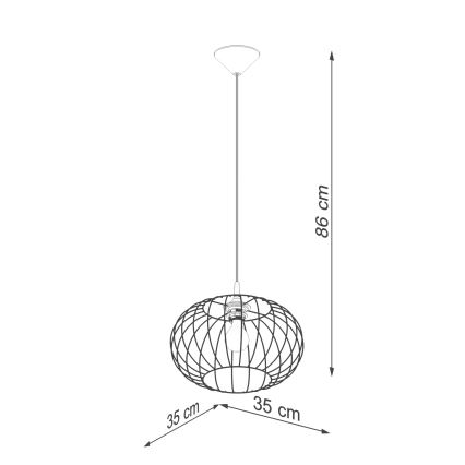 Подвесная люстра TSUNO 1xE27/15W/230V черный