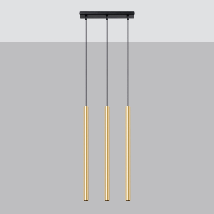 Підвісна люстра PASTELO 3xG9/8W/230V золотий