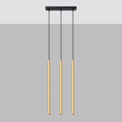 Подвесная люстра PASTELO 3xG9/8W/230V золотистый