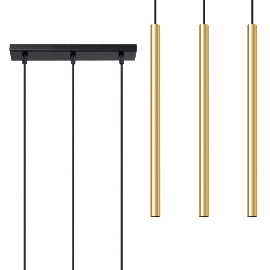 Подвесная люстра PASTELO 3xG9/8W/230V золотистый
