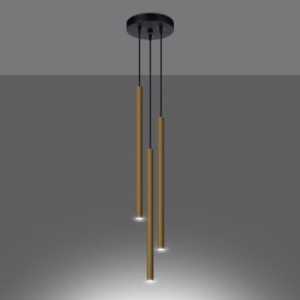 Підвісна люстра PASTELO 3xG9/8W/230V золотий