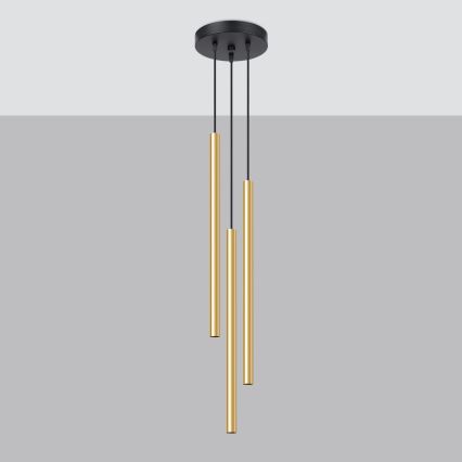 Підвісна люстра PASTELO 3xG9/8W/230V золотий