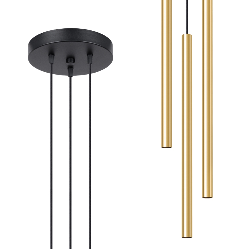 Підвісна люстра PASTELO 3xG9/8W/230V золотий