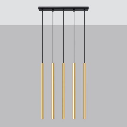 Підвісна люстра PASTELO 5xG9/8W/230V золотий