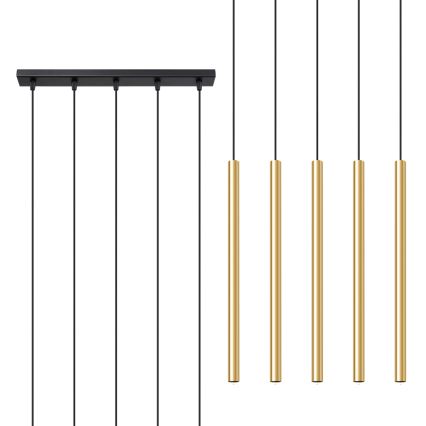Підвісна люстра PASTELO 5xG9/8W/230V золотий
