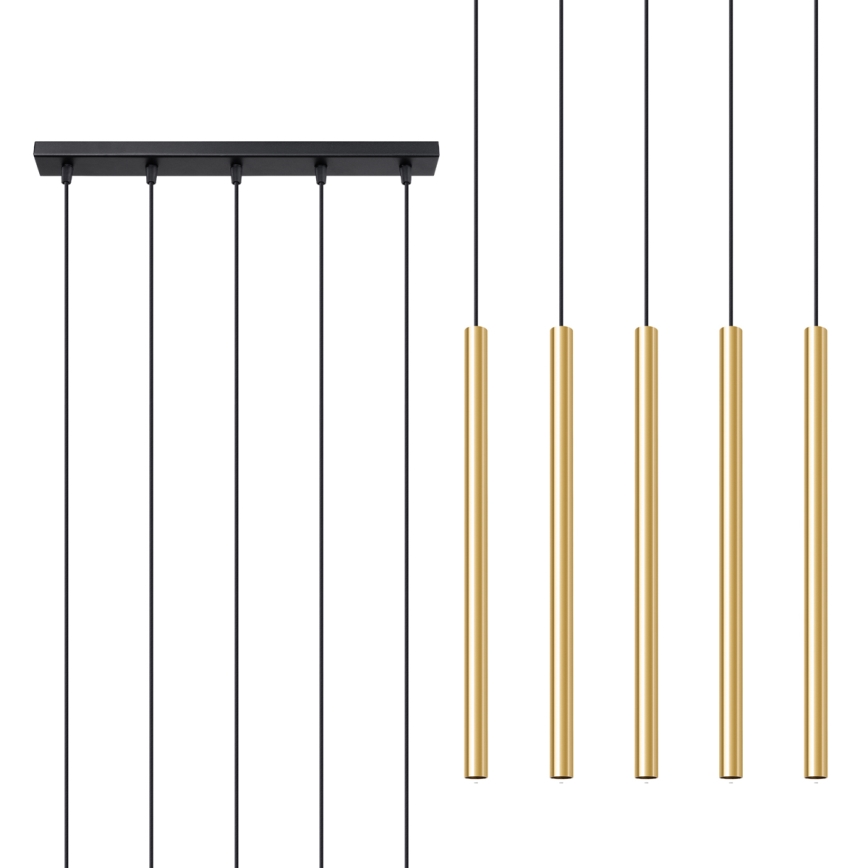 Підвісна люстра PASTELO 5xG9/8W/230V золотий