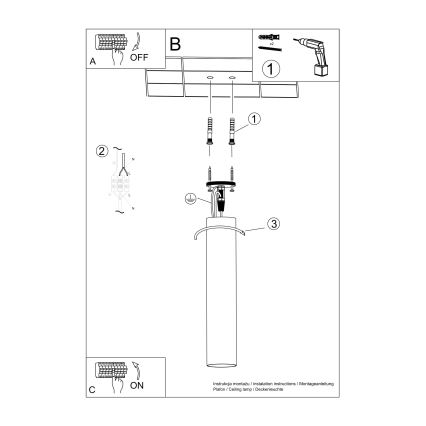 Точковий світильник LAGOS 1xGU10/10W/230V 30 cm золотий