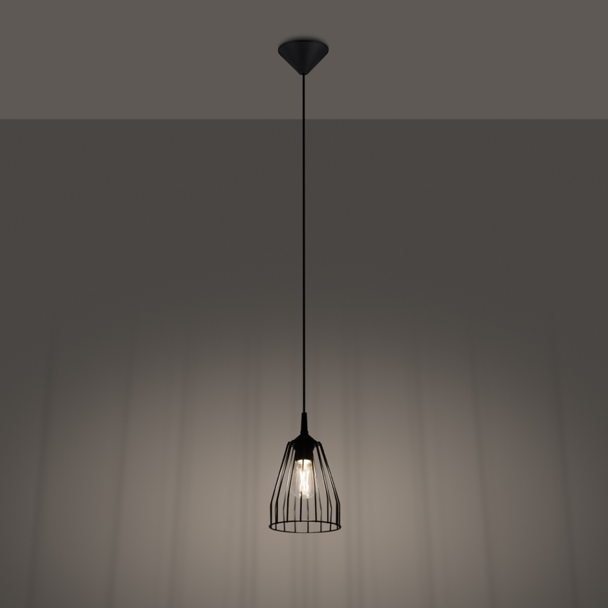Подвесная люстра LEYO 1xE27/15W/230V черный