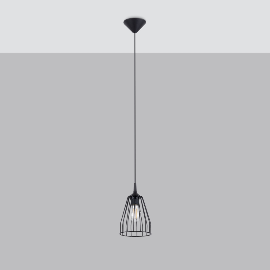 Подвесная люстра LEYO 1xE27/15W/230V черный