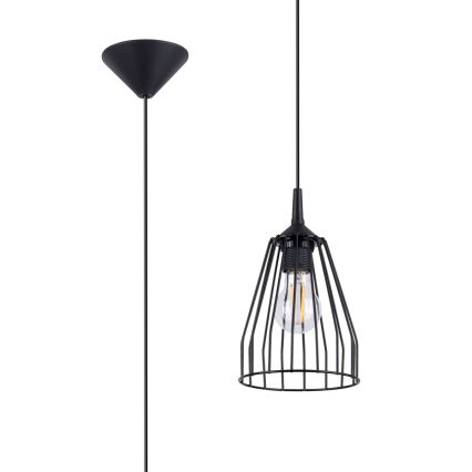 Подвесная люстра LEYO 1xE27/15W/230V черный