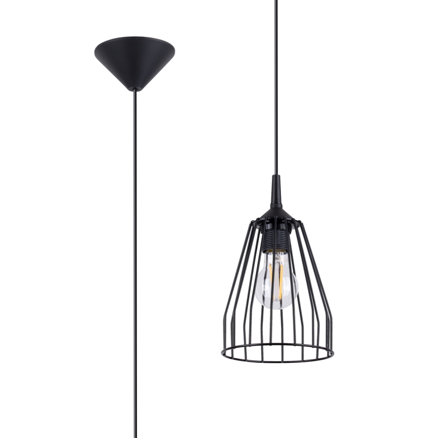 Подвесная люстра LEYO 1xE27/15W/230V черный