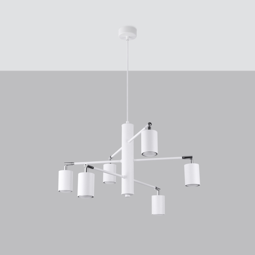 Подвесная люстра LEMMI 6xGU10/10W/230V белый