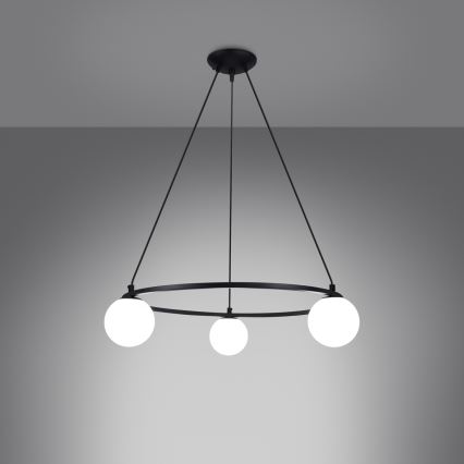 Підвісна люстра YOLI 3xG9/8W/230V чорний
