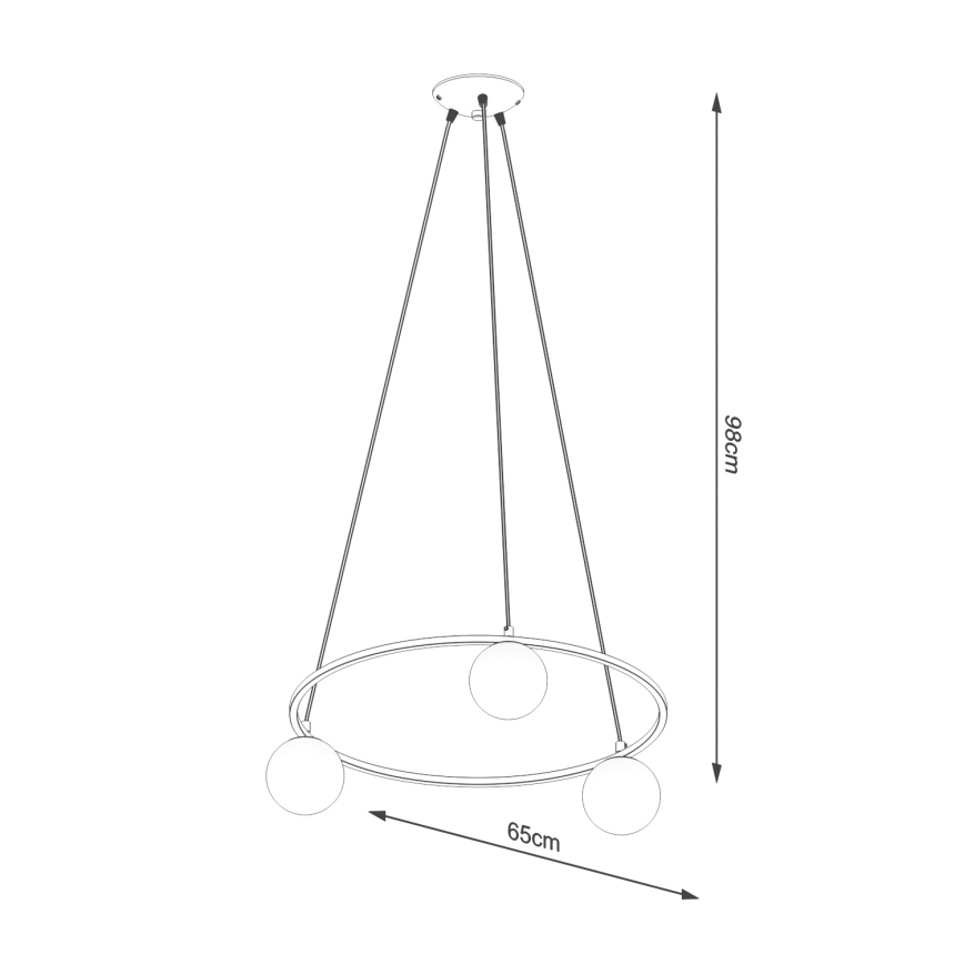 Подвесная люстра YOLI 3xG9/8W/230V черный