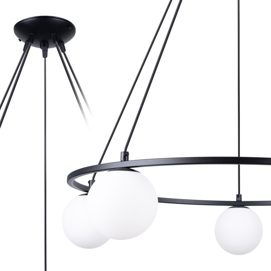 Підвісна люстра YOLI 5xG9/8W/230V чорний