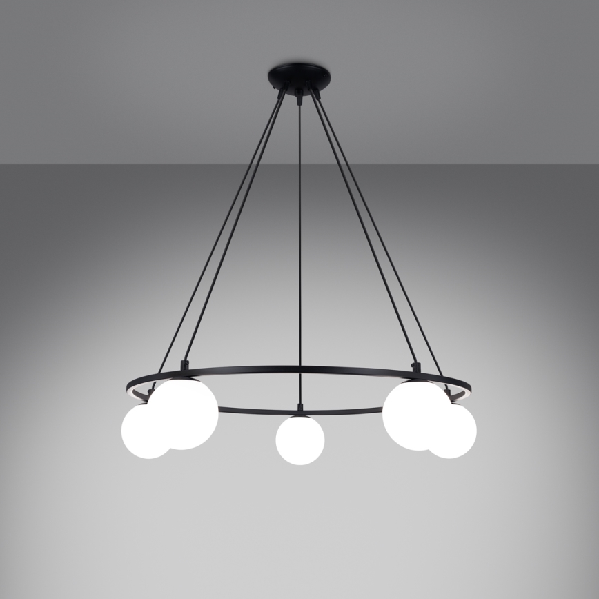Подвесная люстра YOLI 5xG9/8W/230V черный