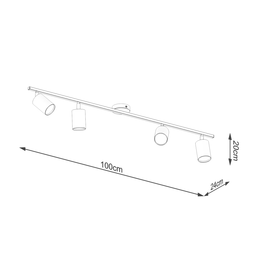 Точечный светильник LEMMI 4xGU10/10W/230V белый