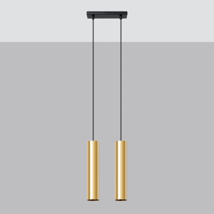 Підвісна люстра LAGOS 2xGU10/10W/230V золотий