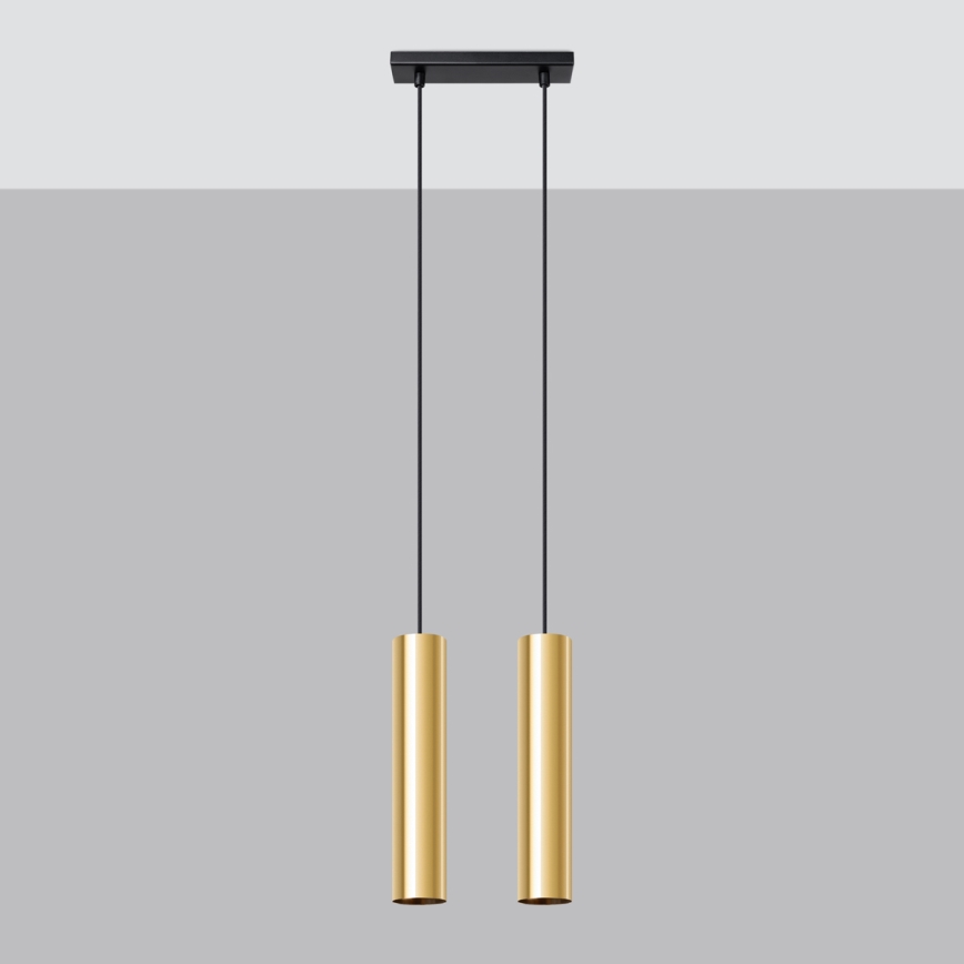 Підвісна люстра LAGOS 2xGU10/10W/230V золотий