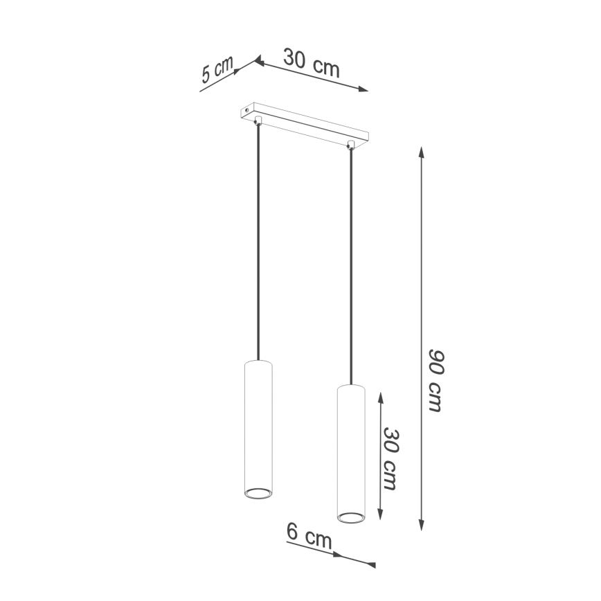 Подвесная люстра LAGOS 2xGU10/10W/230V золотистый
