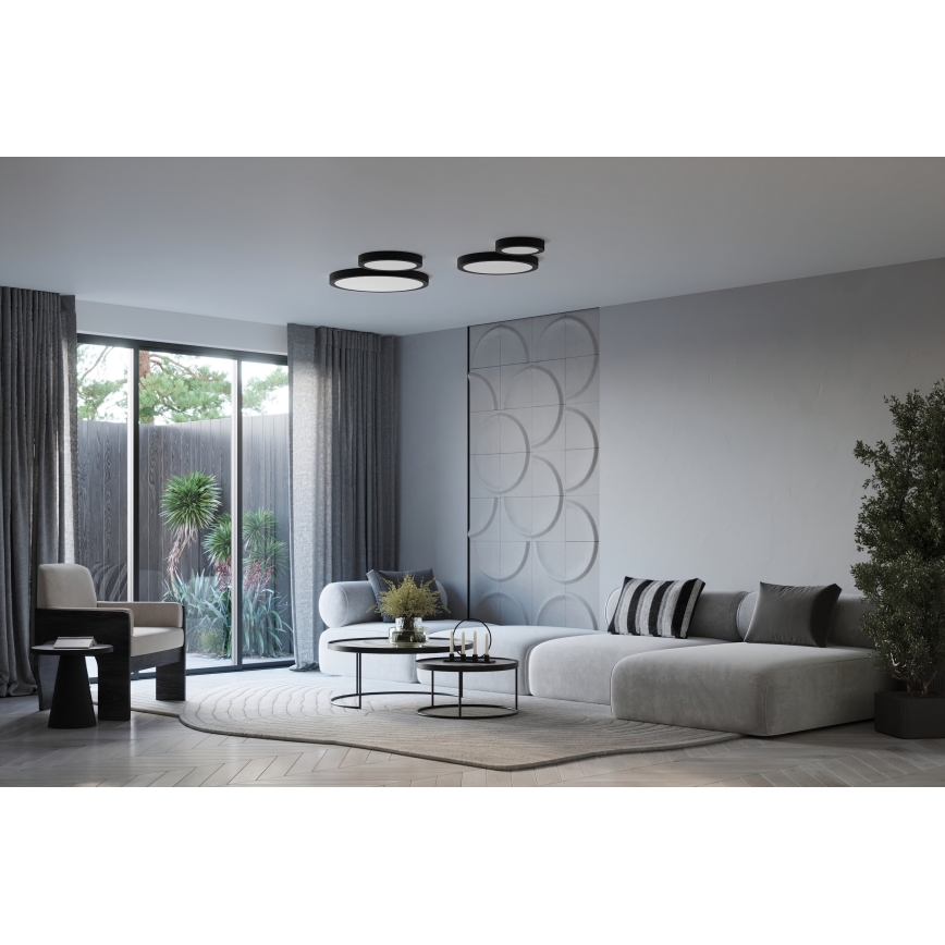 Стельовий світильник LED ONYX LED/32W/230V, діаметр 40 см, чорний