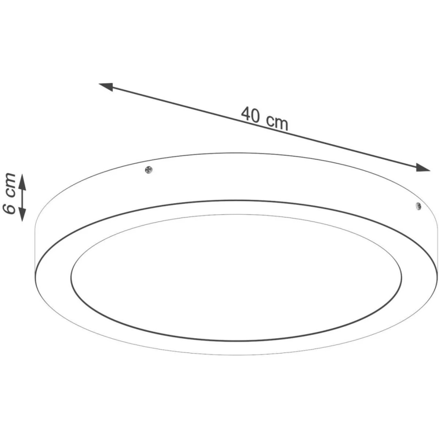 Стельовий світильник LED ONYX LED/32W/230V, діаметр 40 см, чорний