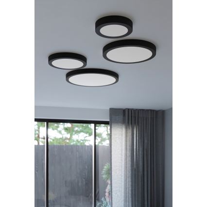Светодиодный потолочный светильник ONYX LED/48 Вт/230 В, диам. 60 см, черный