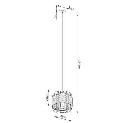 Подвесная люстра FOST 1xE27/15W/230V
