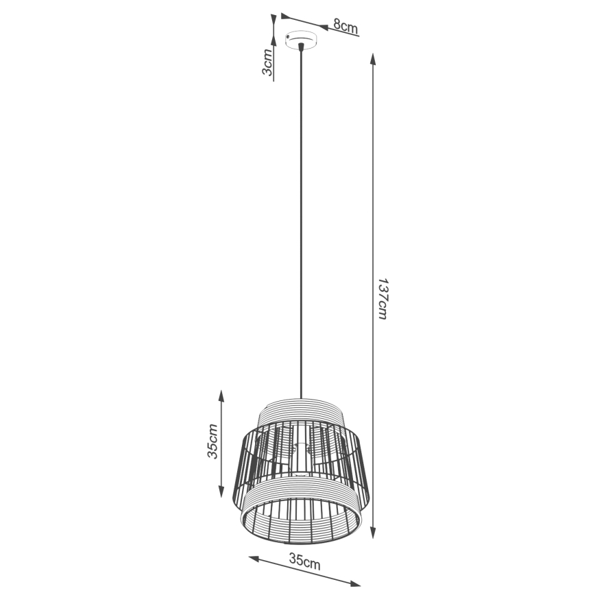 Підвісна люстра BRILO 1xE27/15W/230V
